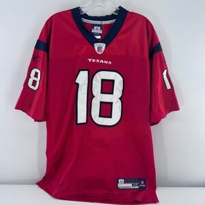 NFL Houston Texans Andre Johnson 18 Authentic Jersey Men's 48 Red